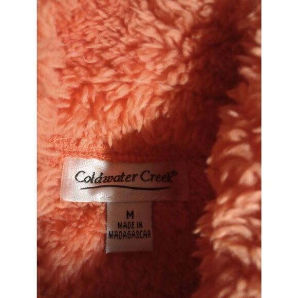 Coldwater Creek Vest Ladies Medium Orange Plush - Picture 5 of 7
